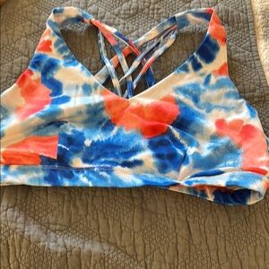 Like New Ideology Colorful Tie-Dye Sports Bra, Sz.XL. Pads are missing
